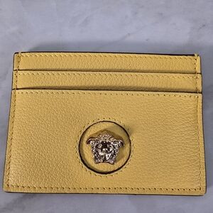 Versace Yellow Card Holder with Medusa Emblem